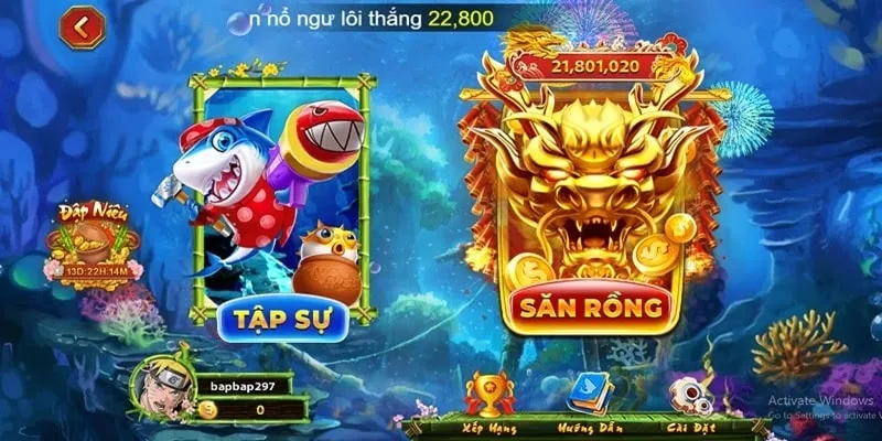 Bắn Cá luck8 siêu đã với hai sảnh cược: Khám Phá Đại Dương, Săn Hũ Rồng Thần chất lượng